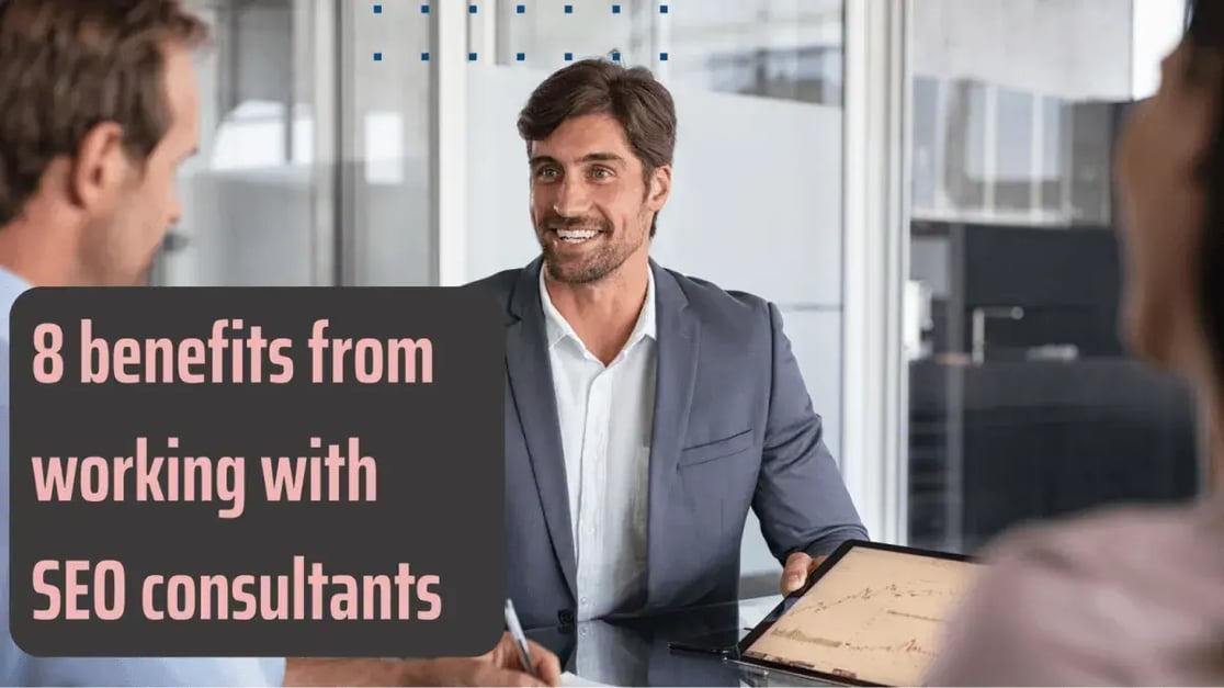 An SEO Consultant at a desk