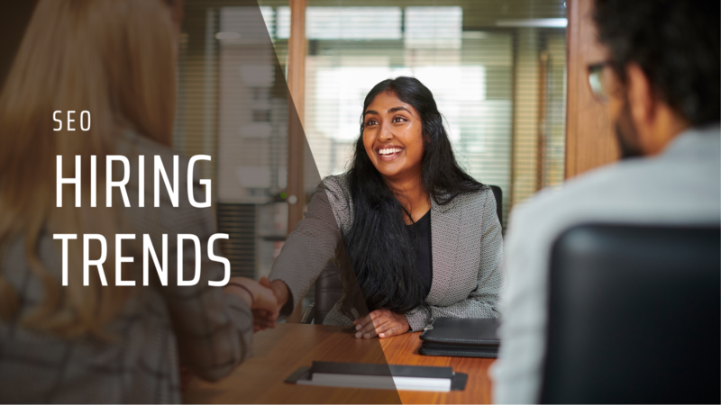 Woman being interviewed for an SEO position