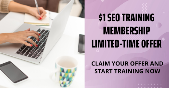 Claim your $1 Bruce Clay SEO training membership offer and start training now!